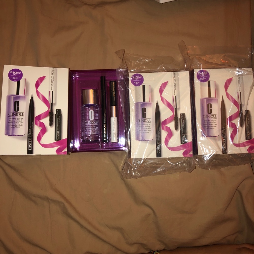 Clinique makeup remover, eyeliner and mascara